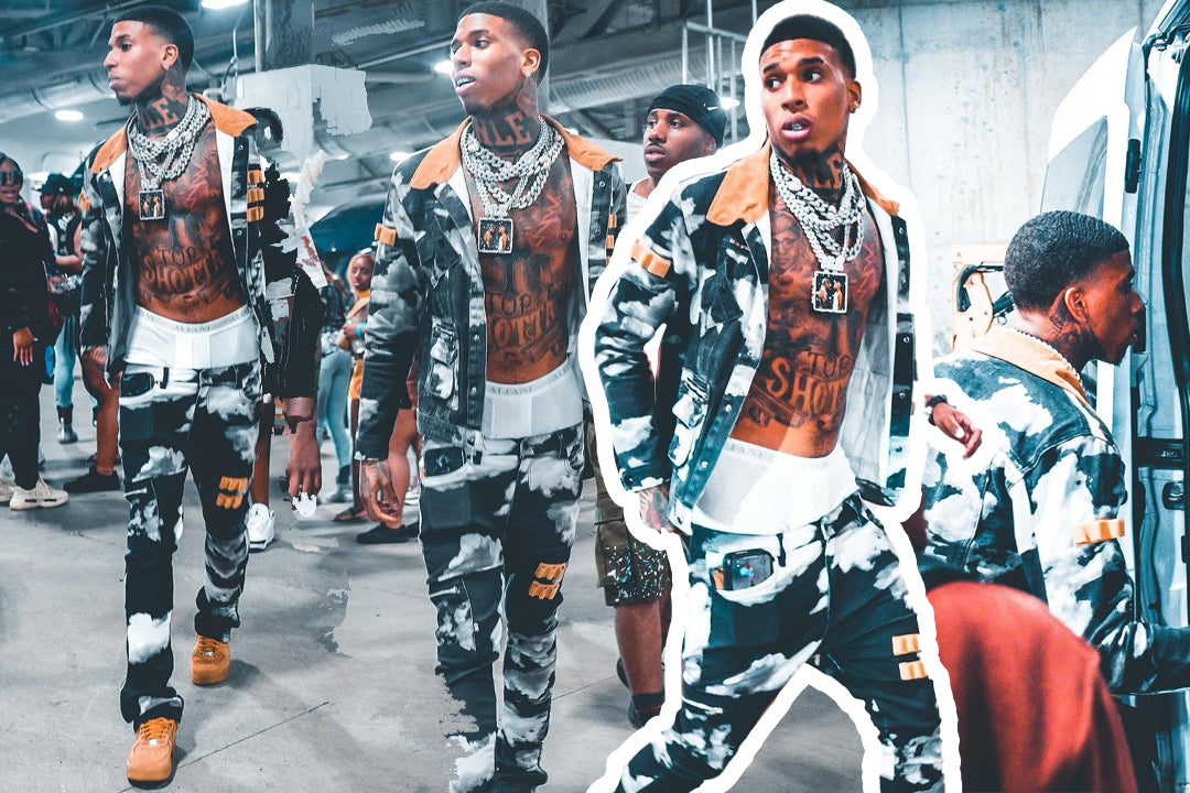 NLE Choppa Wearing THC - Contemporary Luxury Streetwear Collection - The Hideout Clothing