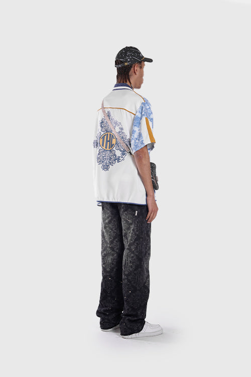The Hideout Clothing - Laser Etched Painter Flared Denim Jeans