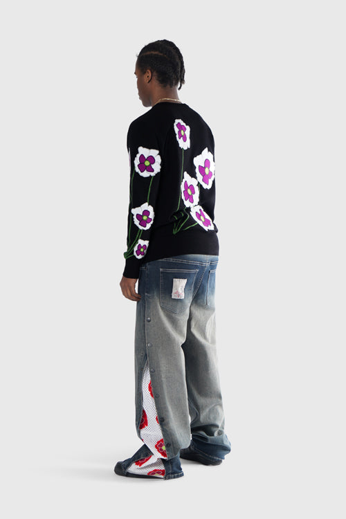 The Hideout Clothing - Opium Poppy Flower Knit Sweater