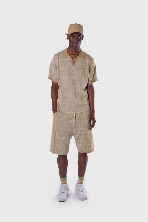The Hideout Clothing - Racket Club Buttonless Crochet Polo