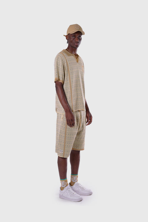 The Hideout Clothing - Racket Club Buttonless Crochet Polo