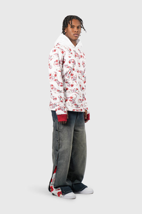 The Hideout Clothing - Opium Poppy Flower Camo Hoodie