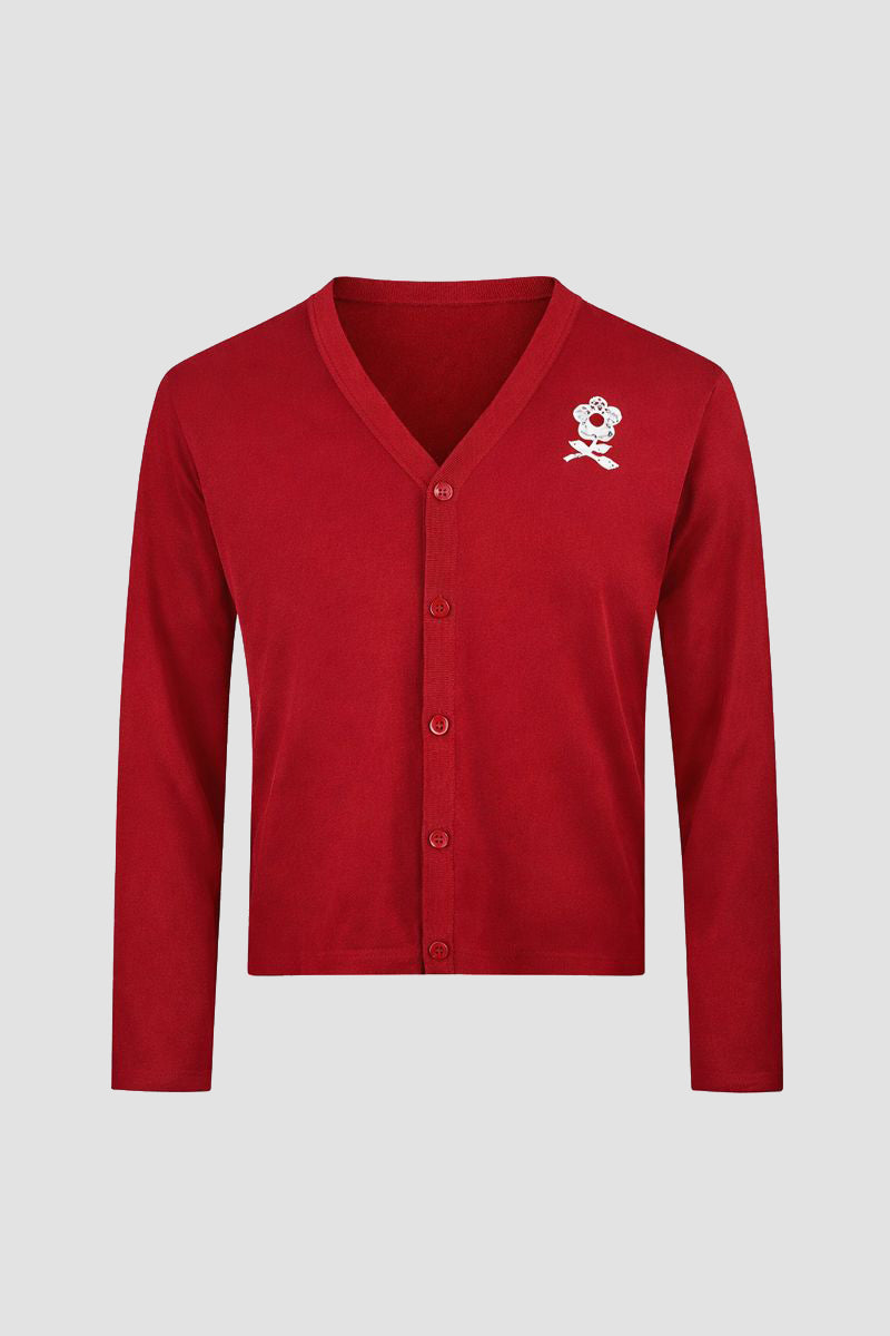 hideout x Maison Caracas Chicago Fil Lumière® Cardigan red