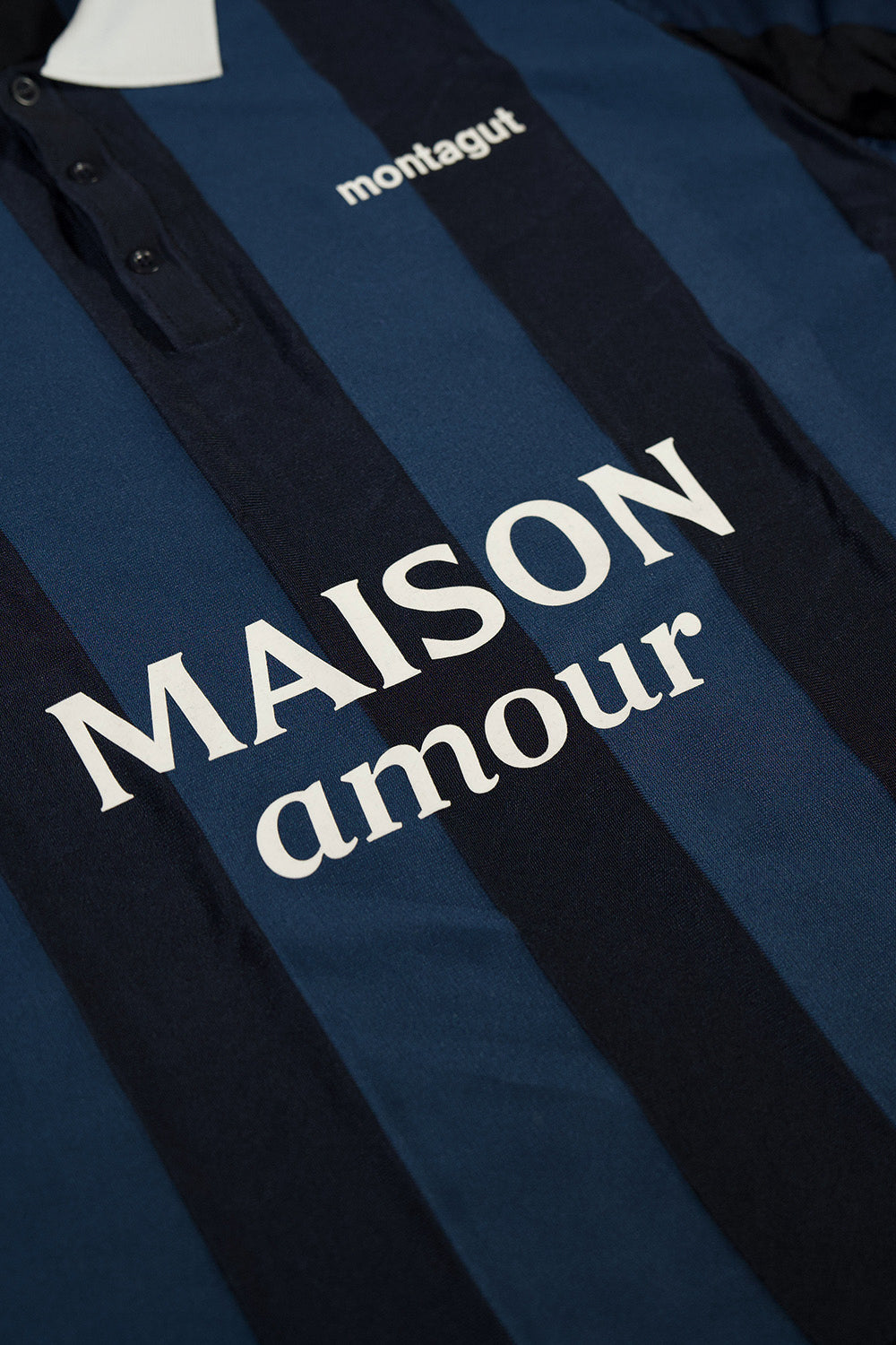 hideout x Maison Montagut Chicago Fil Lumière® Soccer Polo navy-black