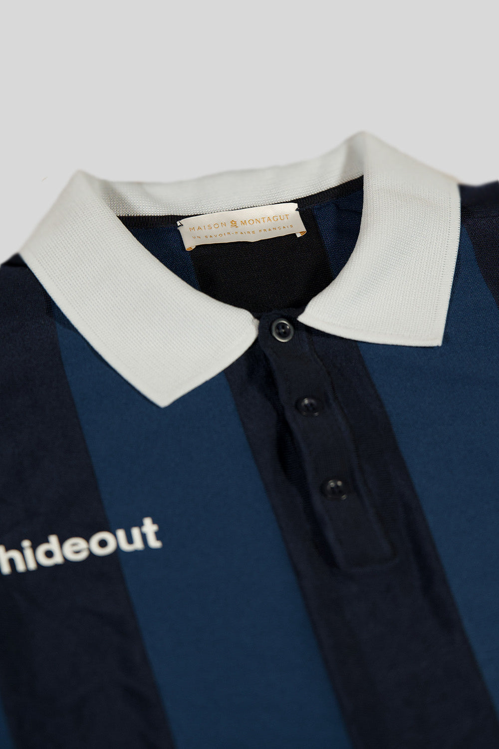 hideout x Maison Montagut Chicago Fil Lumière® Soccer Polo navy-black