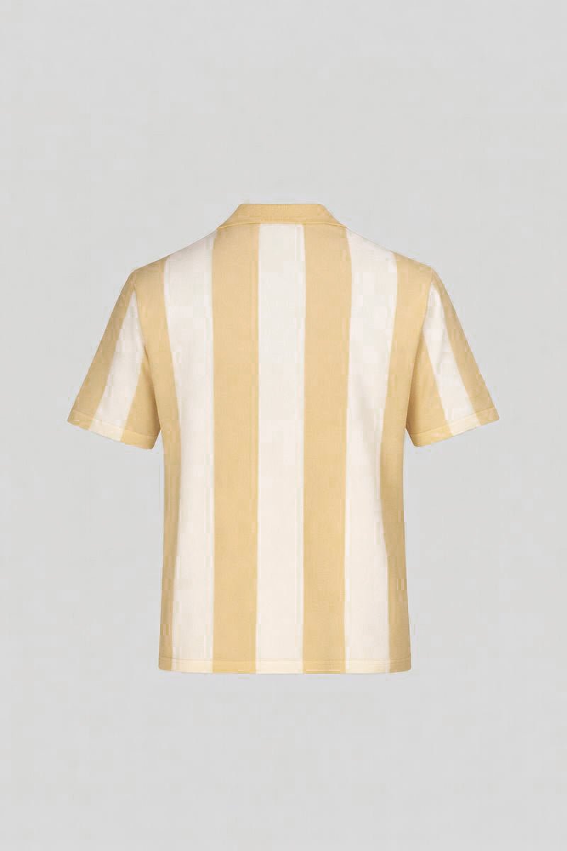 hideout x Maison Montagut Chicago Fil Lumière® Soccer Polo white-cream