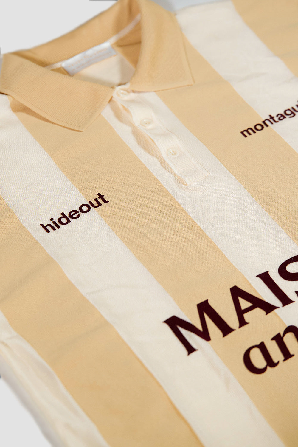 hideout x Maison Montagut Chicago Fil Lumière® Soccer Polo white-cream